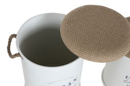 DKD Home Decor Caja Urban Blanco Set de 3 40 x 55.5 x 40 cm