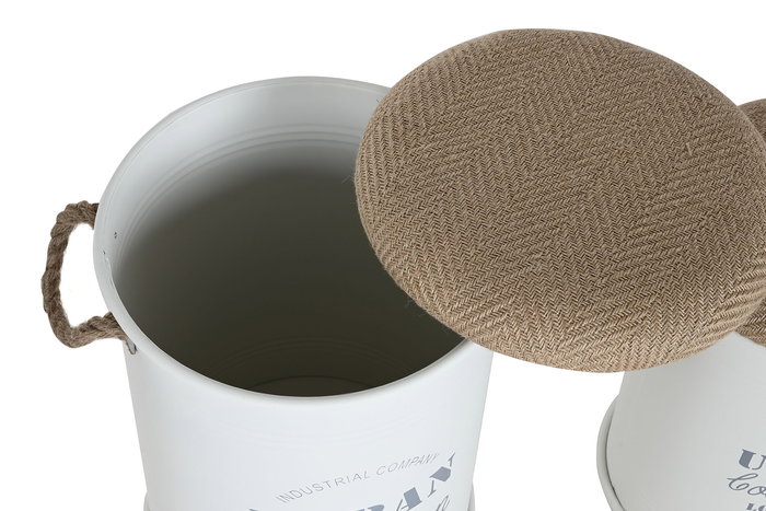 DKD Home Decor Caja Urban Blanco Set de 3 40 x 55.5 x 40 cm DKD Home Decor Caja Urban Blanco Set de 3 40 x 55.5 x 40 cm