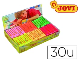 Jovi Plastilina Colores Fluorescentes Surtidos Caja 30 Unidades Tamaño Pequeño