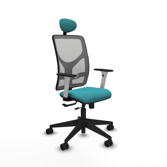 PIQUERAS Y CRESPO Silla de oficina Motilla con mecanismo Sincro/Traslack, Turquesa y Gris PIQUERAS Y CRESPO Silla de oficina Motilla con mecanismo Sincro/Traslack, Turquesa y Gris