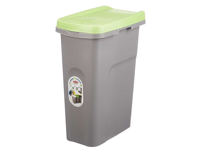 Stefanplast Papelera con Sujeción de Bolsa 25L Verde 24 x 51 x 39 cm (Set de 6)