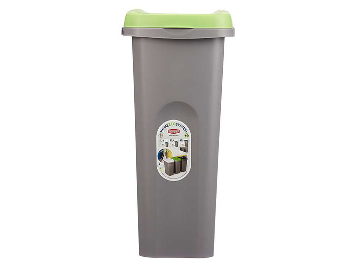 Stefanplast Papelera con Sujeción de Bolsa 25L Verde 24 x 51 x 39 cm (Set de 6)