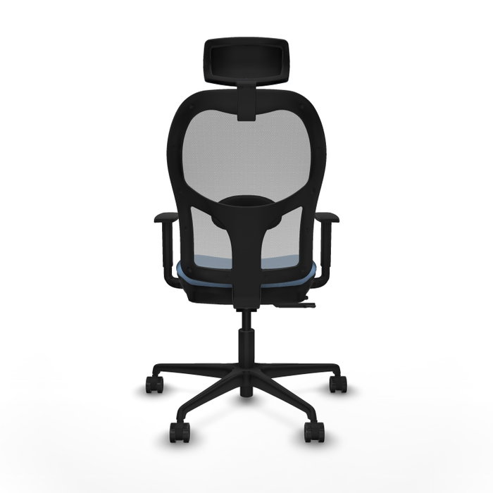 PIQUERAS Y CRESPO Silla de oficina Jorquera con mecanismo Sincro/Traslack Azul cielo y Gris