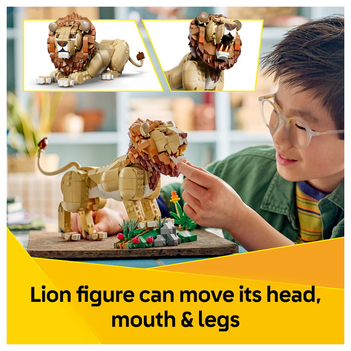 LEGO Creator 3 en 1 Animales salvajes: El majestuoso león 31386 LEGO Creator 3 en 1 Animales salvajes: El majestuoso león 31386