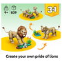 LEGO Creator 3 en 1 Animales salvajes: El majestuoso león 31386