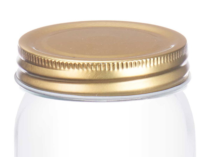 Vivalto Tarro Conserva 180 ml 6x8x6 cm Vidrio Transparente Tapa Oro (Set de 54) Vivalto Tarro Conserva 180 ml 6x8x6 cm Vidrio Transparente Tapa Oro (Set de 54)