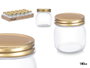 Vivalto Tarro Conserva 180 ml 6x8x6 cm Vidrio Transparente Tapa Oro (Set de 54)