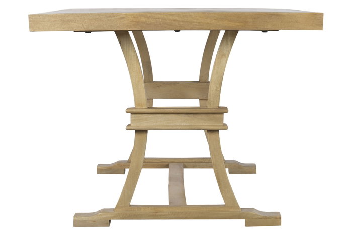 DKD Home Decor Mesa Comedor Toscana Madera Maciza Mango Natural 201 x 101 x 78 cm