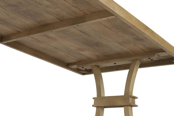 DKD Home Decor Mesa Comedor Toscana Madera Maciza Mango Natural 201 x 101 x 78 cm