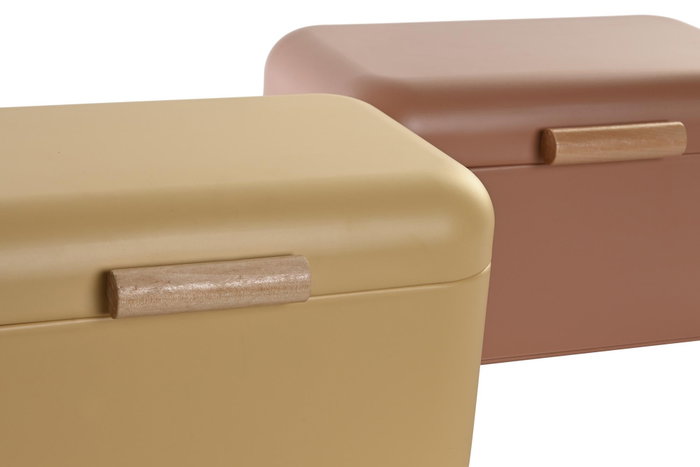 DKD Home Decor Panera Metal y Bambú 30,5x20,7x15 cm (Pack de 2) DKD Home Decor Panera Metal y Bambú 30,5x20,7x15 cm (Pack de 2)