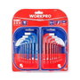 Workpro Juego de 18 Llaves Allen de Brazo Corto Métrico-SAE