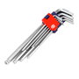 Workpro Llaves Allen de Brazo Corto CR-V - Juego de 18 Piezas - Acero Cromo-Vanadio Templado - Métrico (1.5-10mm) y SAE (1/16-3/8 pulgadas)