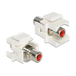 DeLOCK 86305 Módulo Keystone Cinch Buchse RCA Rojo
