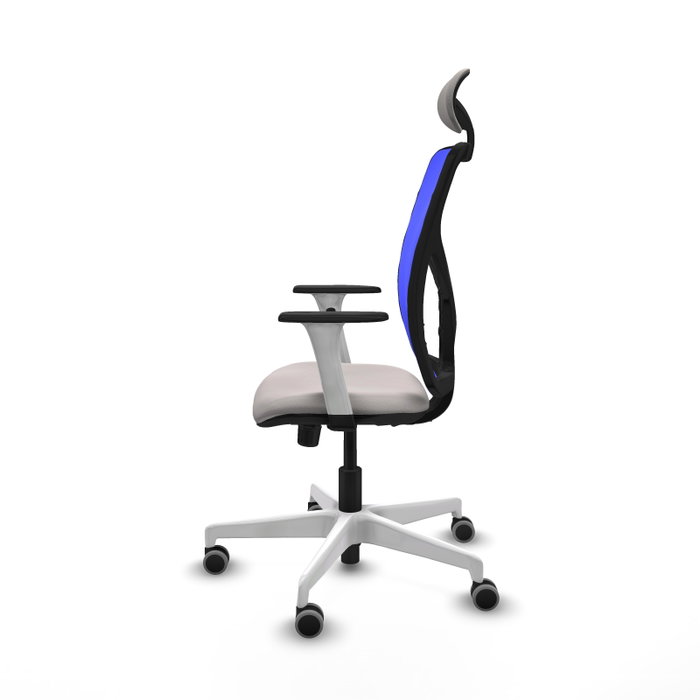 PIQUERAS Y CRESPO Silla de oficina Motilla con mecanismo Sincro, Blanco y Azul PIQUERAS Y CRESPO Silla de oficina Motilla con mecanismo Sincro, Blanco y Azul
