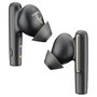 HP Poly Voyager Free 60+ UC Auriculares Intrauriculares Bluetooth 5.3 Negro Carbono con Estuche de Carga Táctil, Cancelación Activa de Ruido, Adaptador USB-C, hasta 24h batería