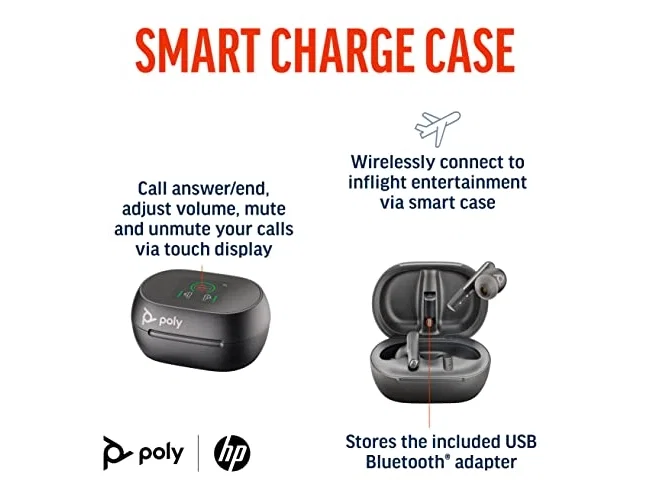 HP Poly Voyager Free 60+ UC Negro Carbono con Adaptador USB-C y Estuche Táctil HP Poly Voyager Free 60+ UC Negro Carbono con Adaptador USB-C y Estuche Táctil