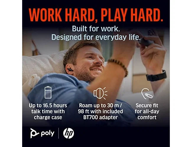 HP Poly Voyager Free 60+ UC Negro Carbono con Adaptador USB-C y Estuche Táctil HP Poly Voyager Free 60+ UC Negro Carbono con Adaptador USB-C y Estuche Táctil