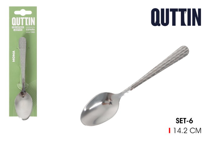 Quttin Set de 6 Cucharas Postre MOMA 1.5mm Quttin Set de 6 Cucharas Postre MOMA 1.5mm