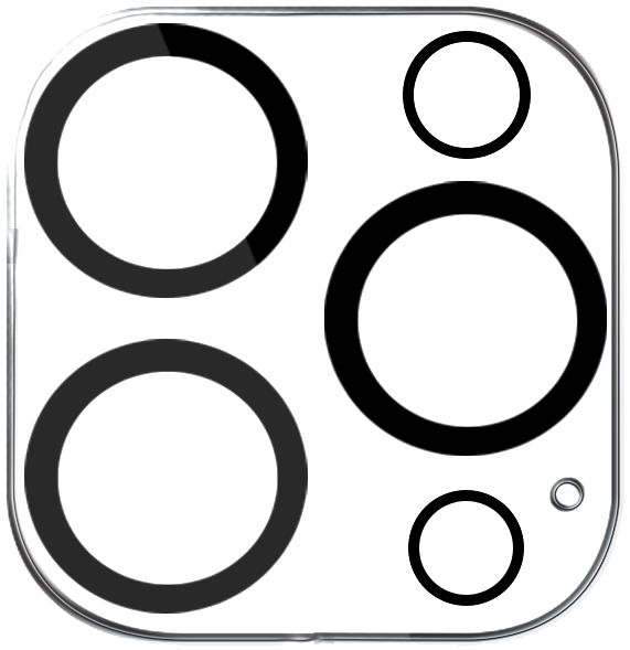 eSTUFF Protector de Lente Titan Shield para Cámara iPhone 14 Pro / 14 Pro Max, Vidrio Templado 3 en 1, Cobertura Total y Compatible con Fundas