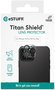 eSTUFF Protector de Lente Titan Shield para Cámara iPhone 14 Pro / 14 Pro Max, Vidrio Templado 3 en 1, Cobertura Total y Compatible con Fundas