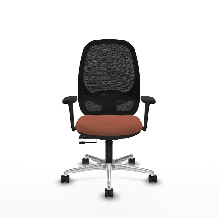 PIQUERAS Y CRESPO Silla de oficina Cilanco con mecanismo Sincro/Traslack, Marrón y Negro