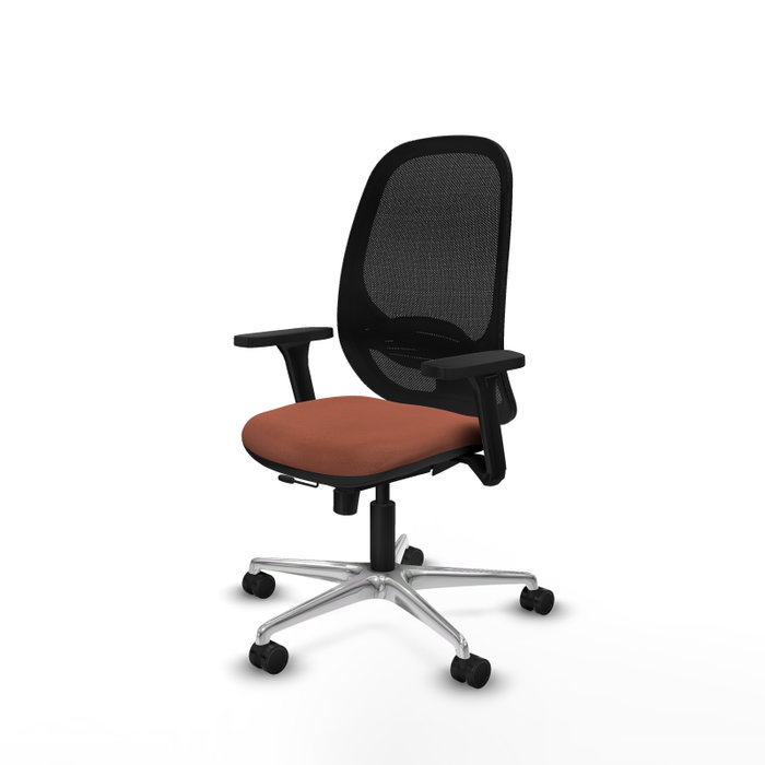 PIQUERAS Y CRESPO Silla de oficina Cilanco con mecanismo Sincro/Traslack, Marrón y Negro