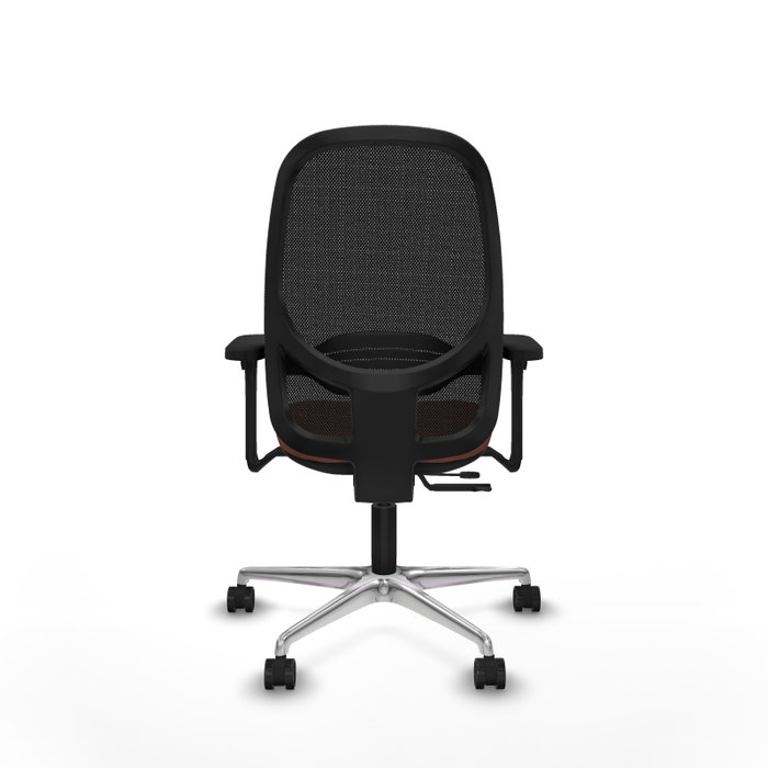 PIQUERAS Y CRESPO Silla de oficina Cilanco con mecanismo Sincro/Traslack, Marrón y Negro