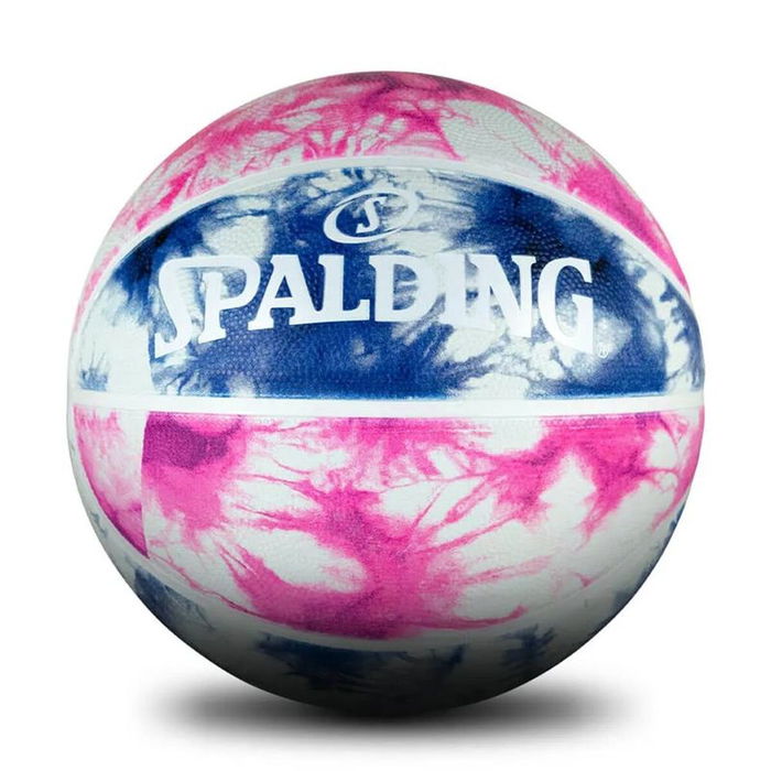 Balón de Baloncesto Spalding Tie Dye Sz6 Morado 6 Caucho (Talla 6)