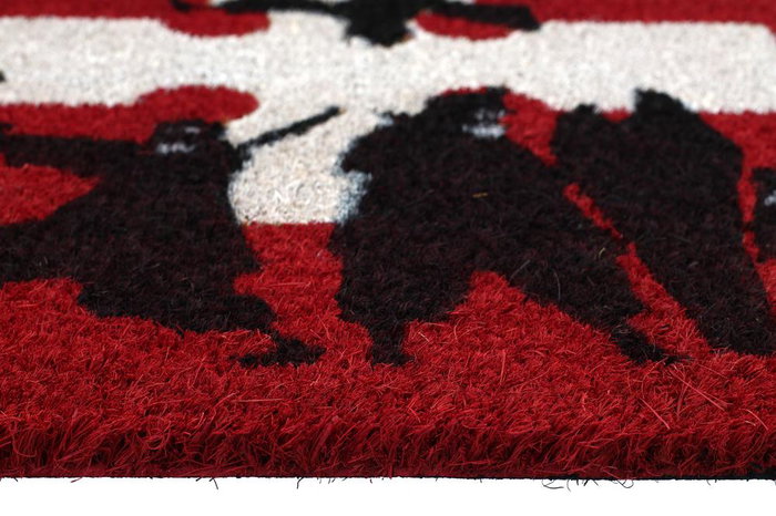 SD Toys Felpudo de Entrada 60x40 cm Fire Force Anime, Fibra de Coco con Asa, Alfombrilla para Hogar