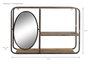 DKD Home Decor Estantería Loft Marrón Oscuro Negro Madera Metal Espejo 19 x 50 x 73 cm