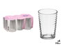 VIVALTO Set de 6 vasos Lineas de 190 ml en vidrio transparente