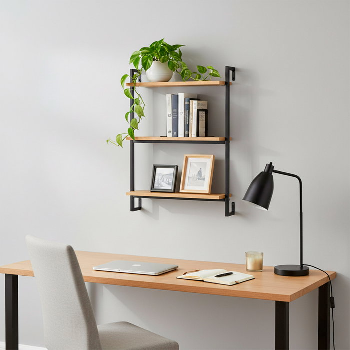 MAX HOME Estantería de pared de 3 baldas MAX HOME Estantería de pared de 3 baldas