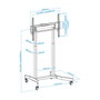 TooQ Soporte Suelo Pantallas 55"-100" FSM02-B Regulable Eléctricamente con Ruedas Negro