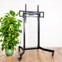 TooQ Soporte Suelo Pantallas 55"-100" FSM02-B Regulable Eléctricamente con Ruedas Negro