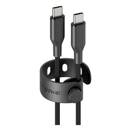 PanzerGlass Racing 60W USB-C to USB-C Cable | USB 2.0 | 1.2m | Cable Negro - Modelo empower™