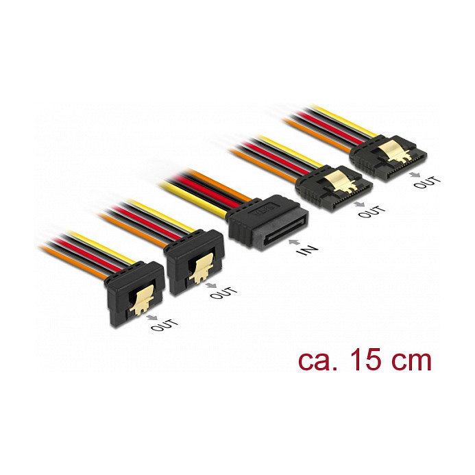 DeLOCK 60150 Cable de alimentación SATA 15 pin, 1 a 4 DeLOCK 60150 Cable de alimentación SATA 15 pin, 1 a 4