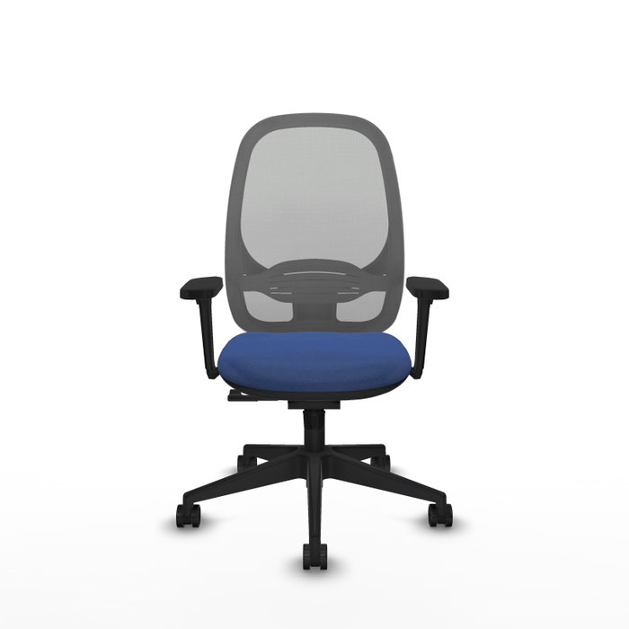 PIQUERAS Y CRESPO Silla de oficina Cilanco con mecanismo Sincro, Azul marino y Gris