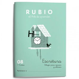 Rubio Cuaderno de Escritura Nº 08 (Set de 10) - Material Educativo para Niños (Set de 10)