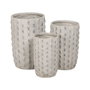 Ixia Pack de 3 Jarrones Decorativos Crema Magnesio 34,5 x 34,5 x 54 cm
