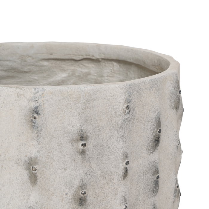 S/3 Jarrón Crema Magnesio Decoración 34,50 X 34,50 X 54 cm