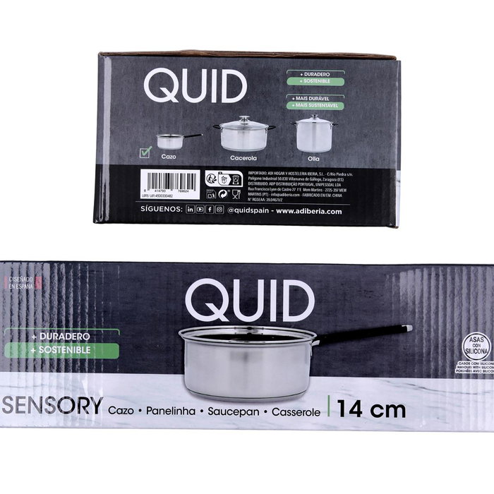 Quid Cazo Acero Inoxidable Sensory 14 cm - 0,9 L Quid Cazo Acero Inoxidable Sensory 14 cm - 0,9 L