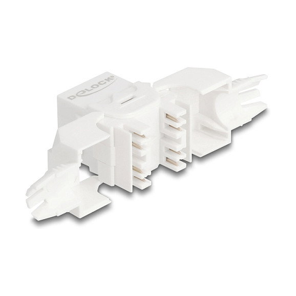 DeLOCK 90721 Módulo Keystone RJ45 hembra a LSA Cat.6A UTP 180° sin herramientas con tornillo de fijación de cable