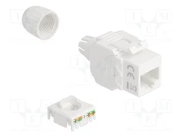 DeLOCK 90721 Módulo Keystone RJ45 Hembra a LSA Cat.6A UTP Blanco
