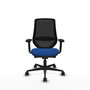 PIQUERAS Y CRESPO Silla de oficina Mardos con mecanismo Sincro/Traslack, Azul y Negro