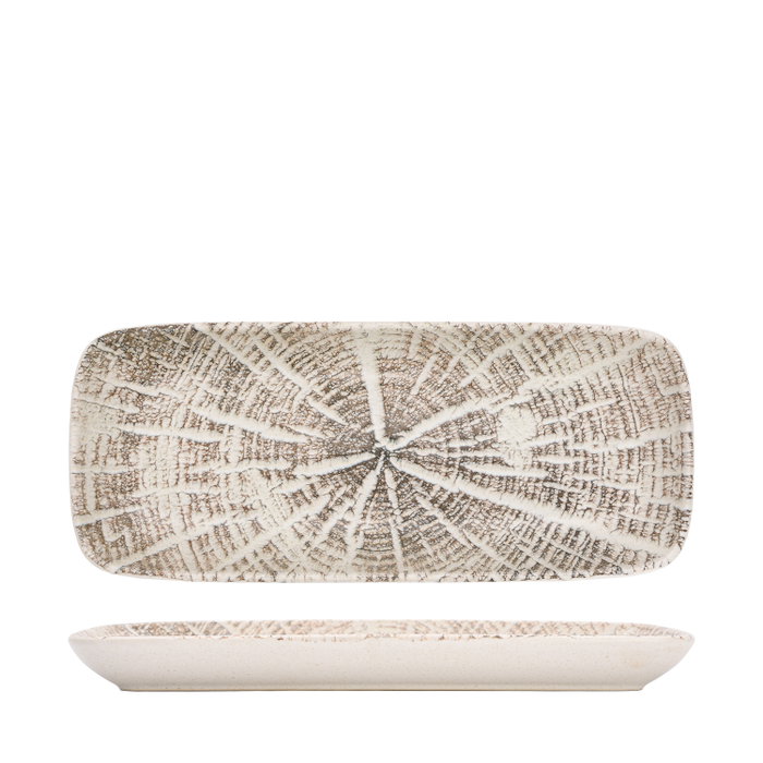 Summa Forest Blanco Fuente Rectangular 29x12cm (Set de 4) Plato Organic Summa Forest Blanco Fuente Rectangular 29x12cm (Set de 4) Plato Organic