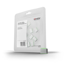 Lindy 40438 Bloqueador de Puerto USB Tipo C, Color Verde, 10 Unidades