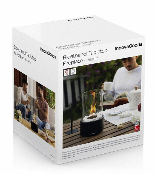 Innovagoods Chimenea de mesa de bioetanol decorativa ø16 x 26,5 cm