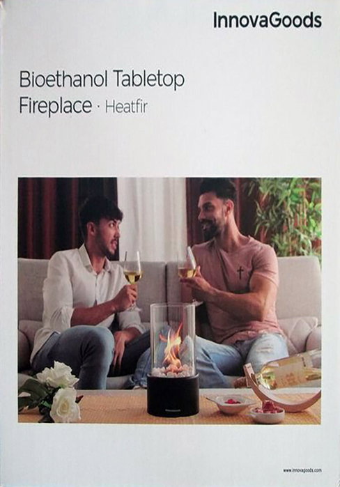 Innovagoods Chimenea de mesa de bioetanol decorativa ø16 x 26,5 cm
