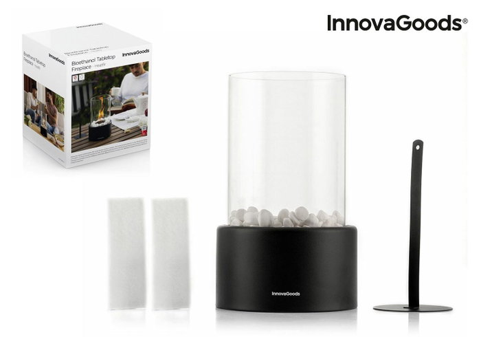 Innovagoods Chimenea de mesa de bioetanol decorativa ø16 x 26,5 cm