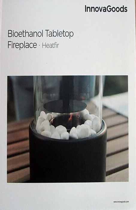 Innovagoods Chimenea de mesa de bioetanol decorativa ø16 x 26,5 cm